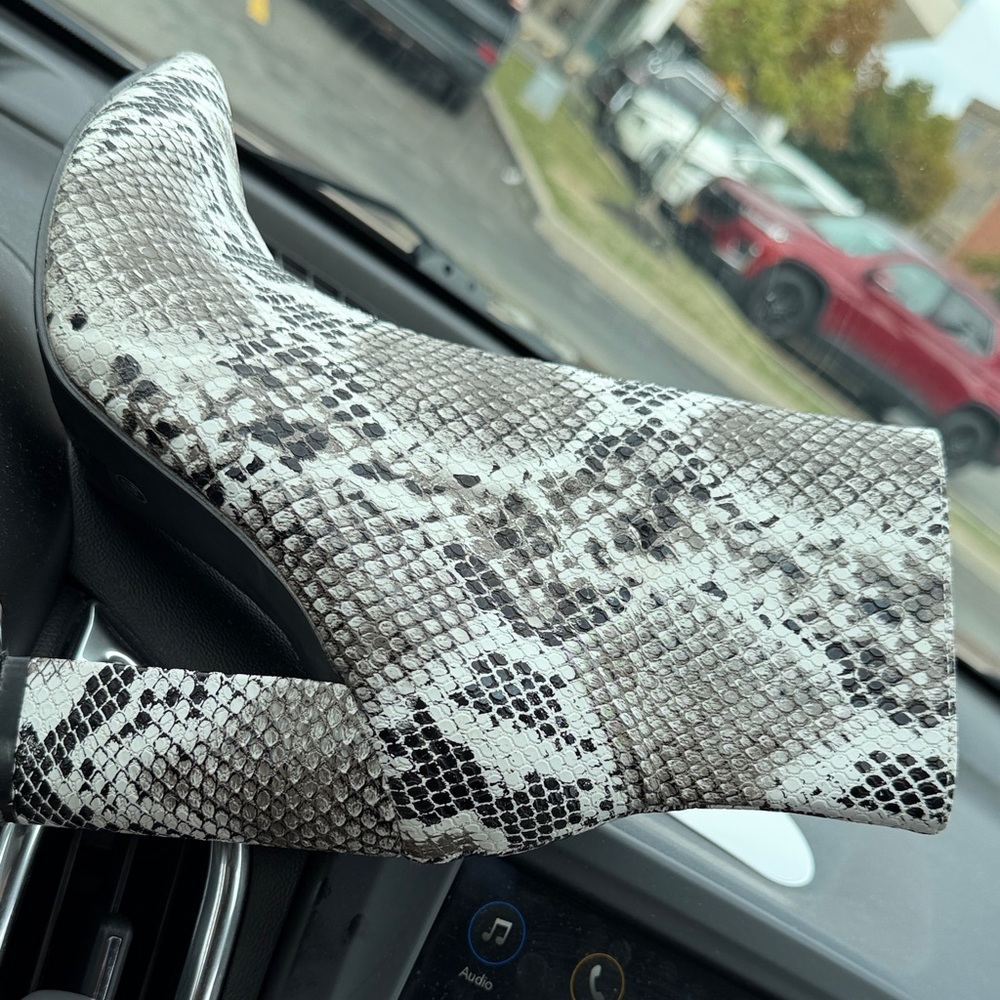 Snakeskin Pattern Ankle Boots